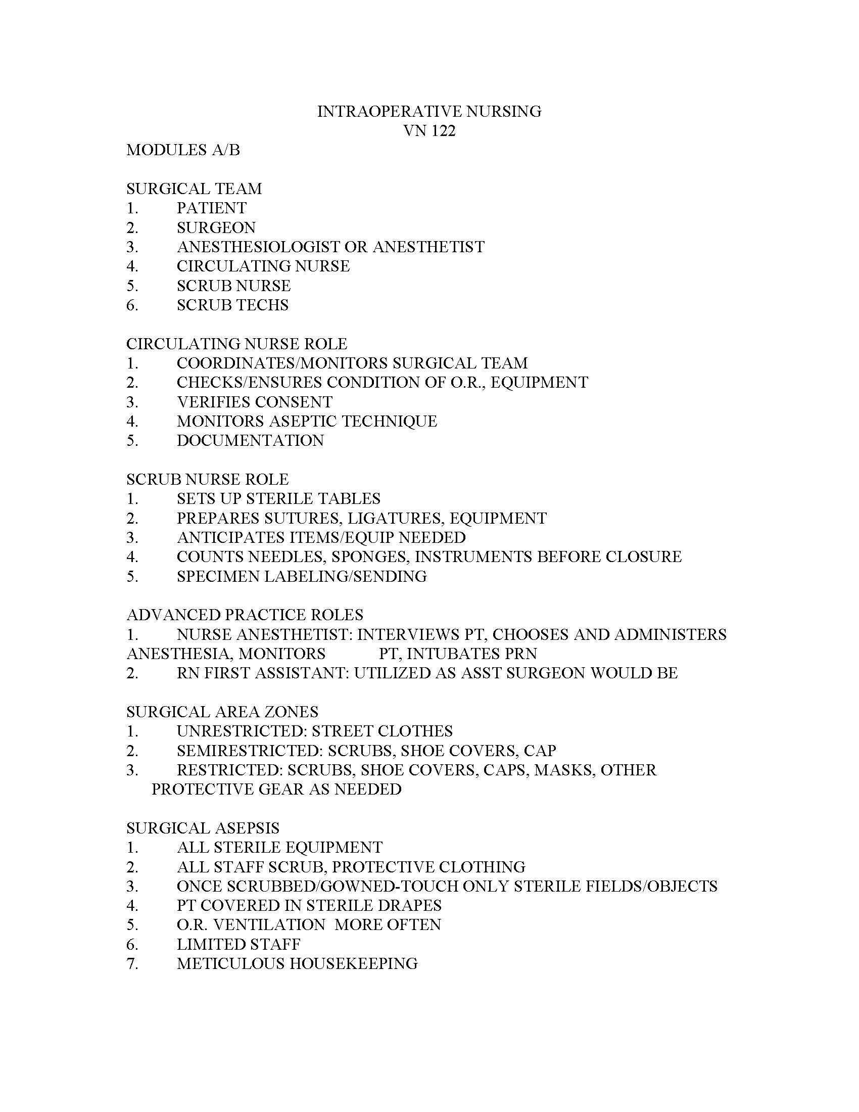 Common Health Problems I