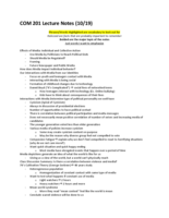 Lecture notes 10/19, 10/21