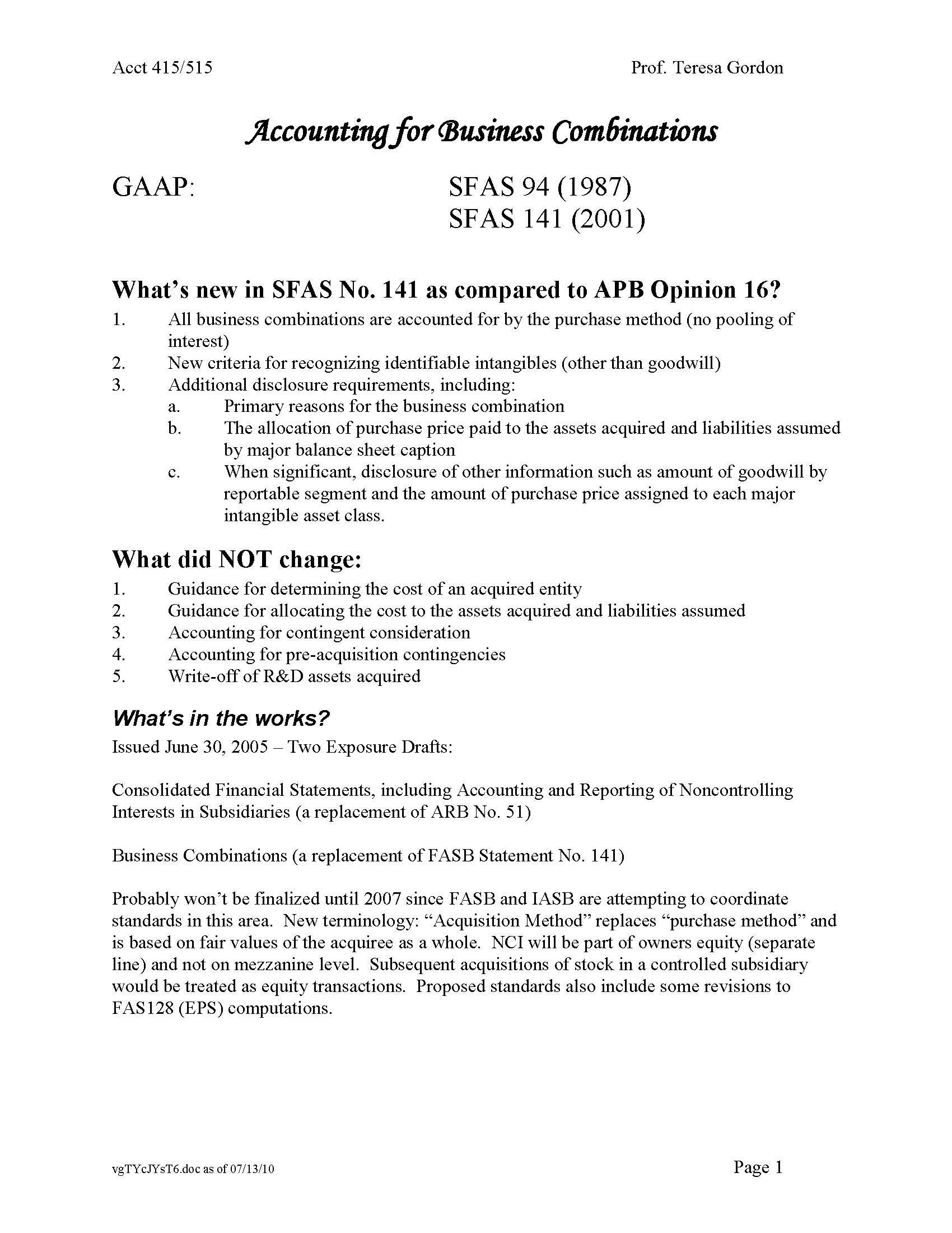 Advanced Financial Accounting & Reporting