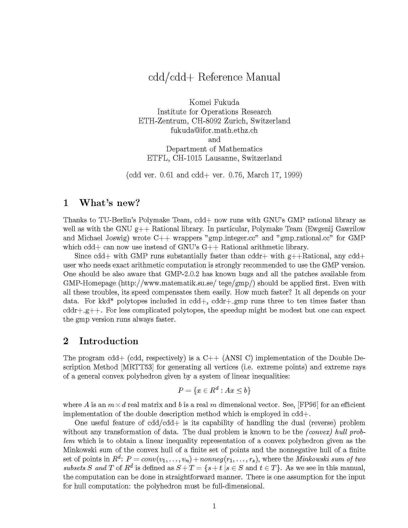 LINEAR AND COMBINATORIAL OPTIMIZATION