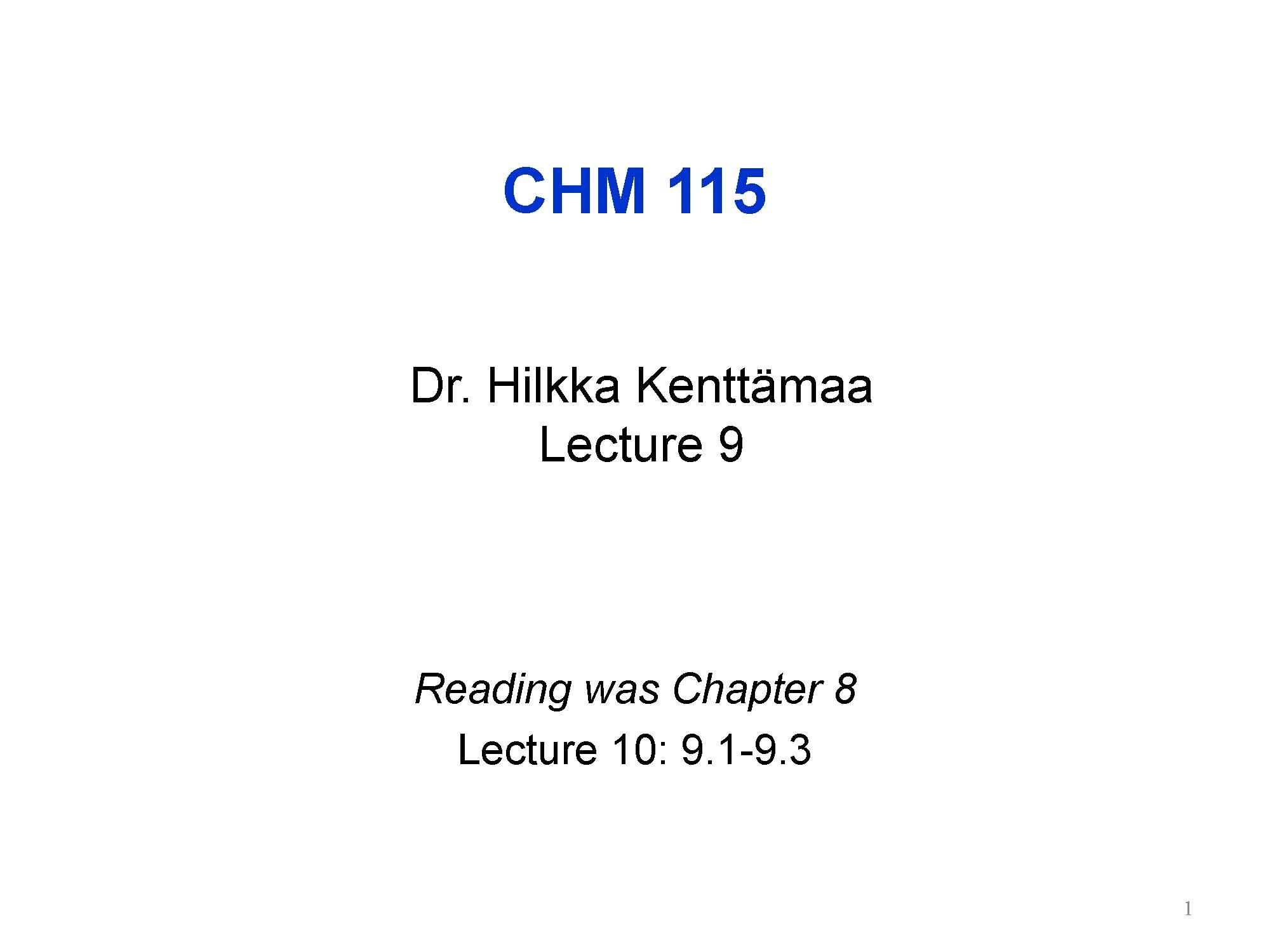 General Chemistry