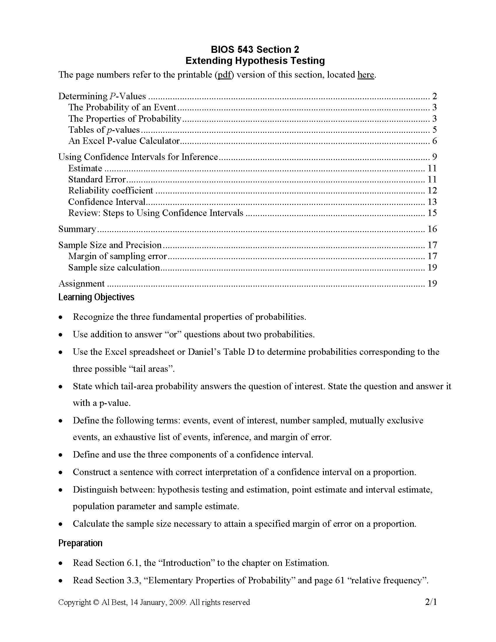 STATISTICAL METHODS I