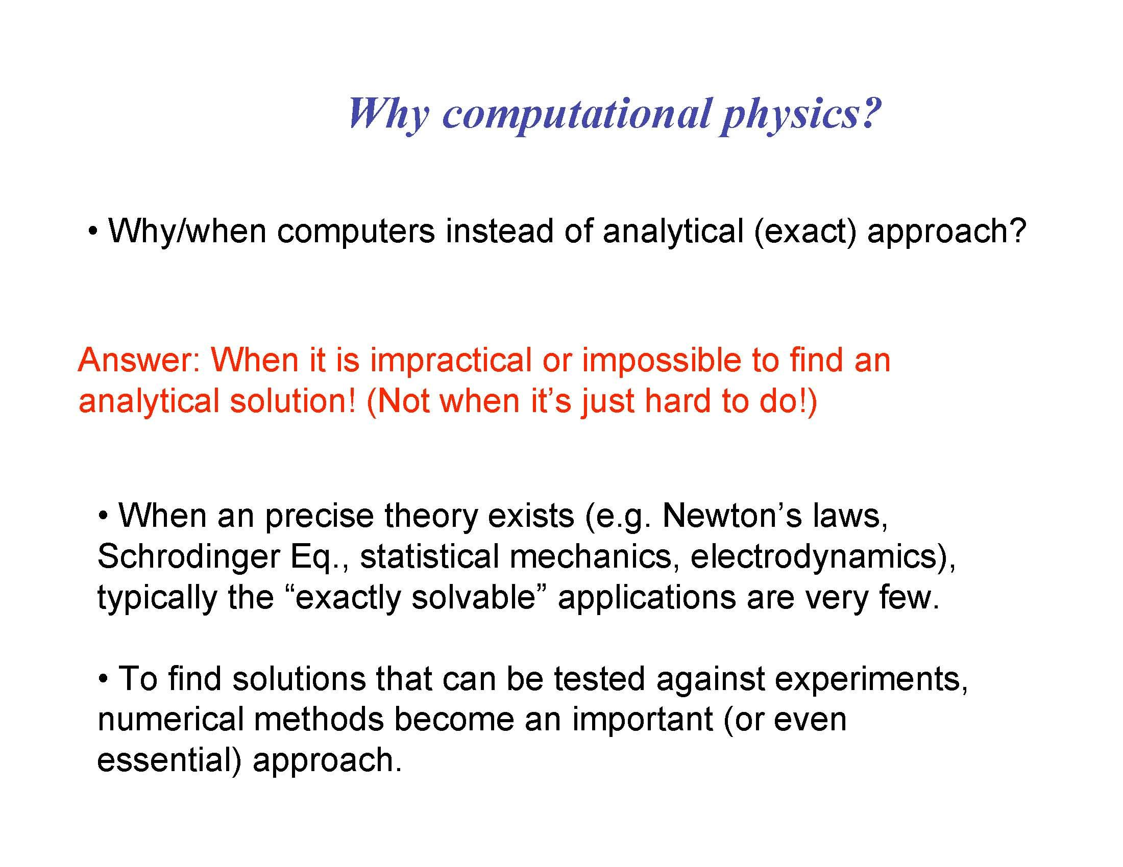 COMPUTER METHODS IN PHYSICS