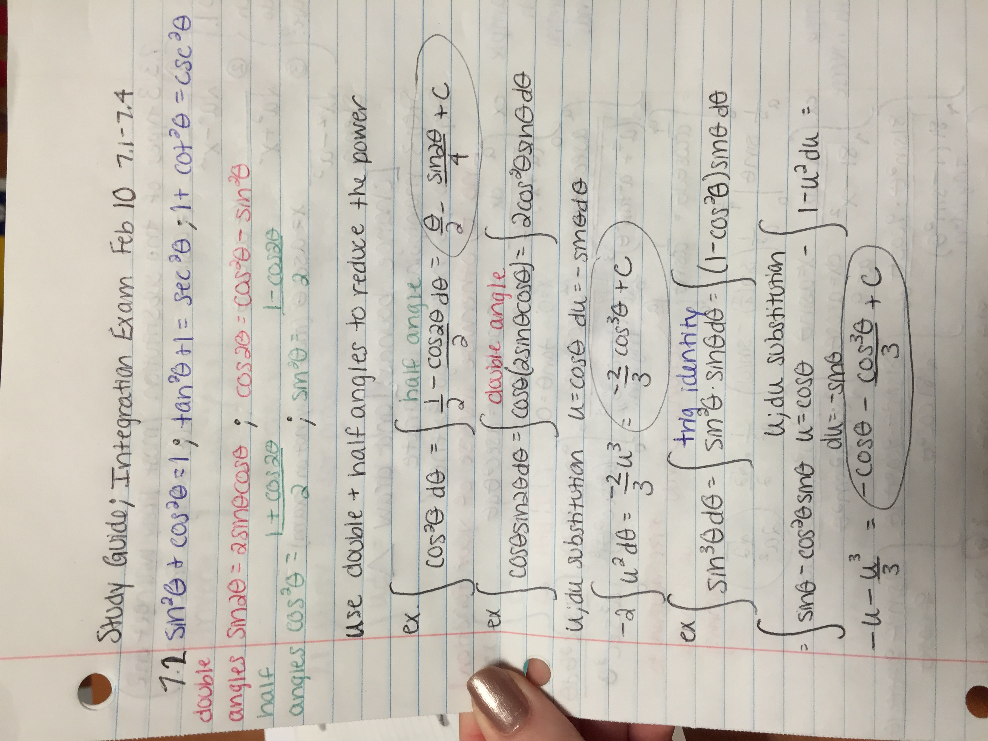 Week 1 and 2 Notes, Prep for Integration Exam