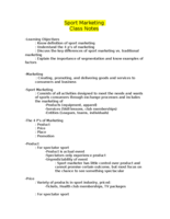 Sport Marketing 
