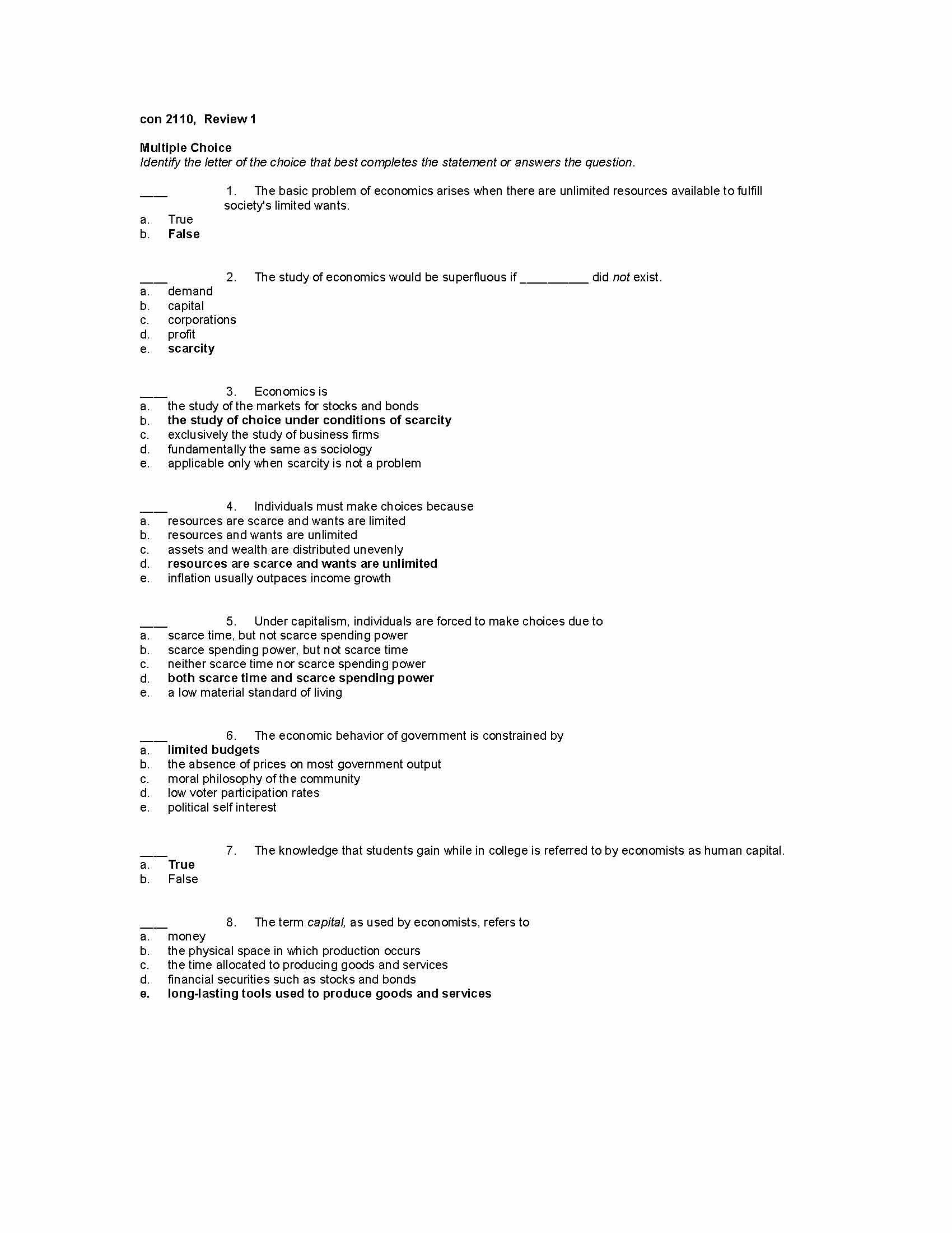 Intro Macroeconomics Honors