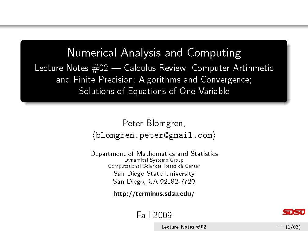 INTRONUMANALYS&COMPUT