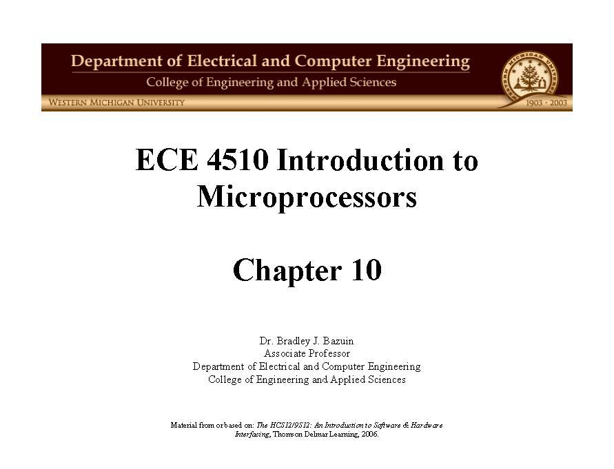 Microcontroller Applications