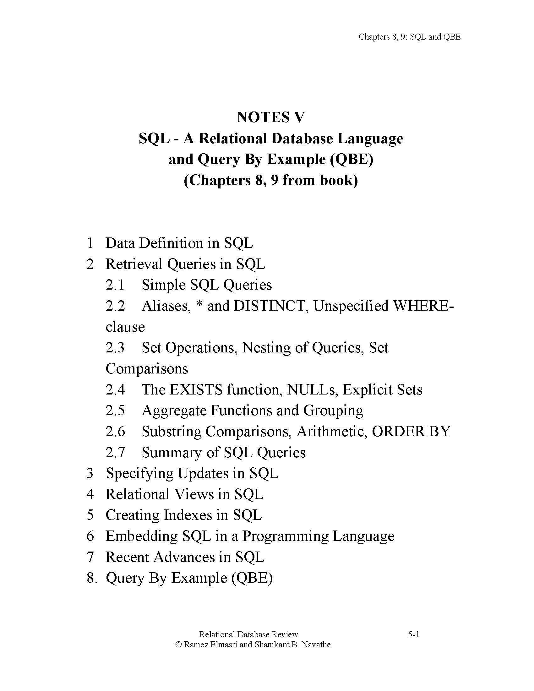 Intr to Database Systems