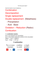 Chemitry study guide