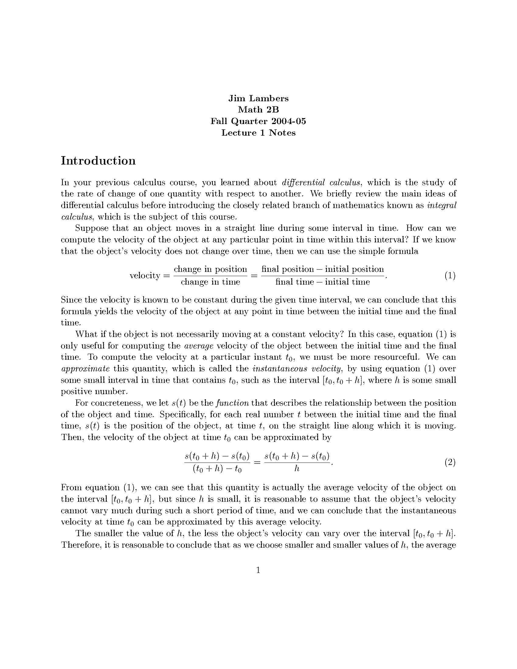 CALCULUS