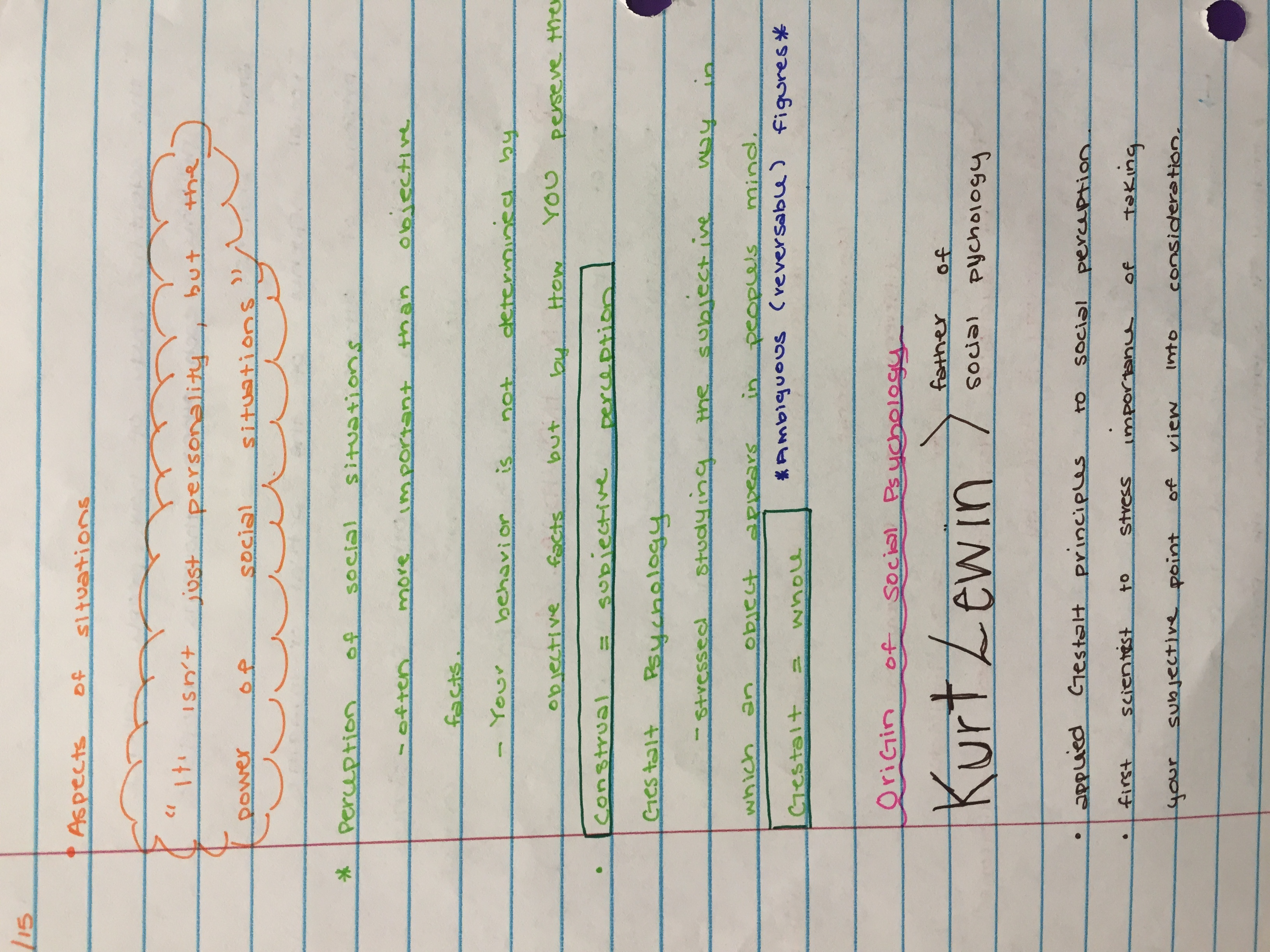 Week 1 Notes for Social Psych