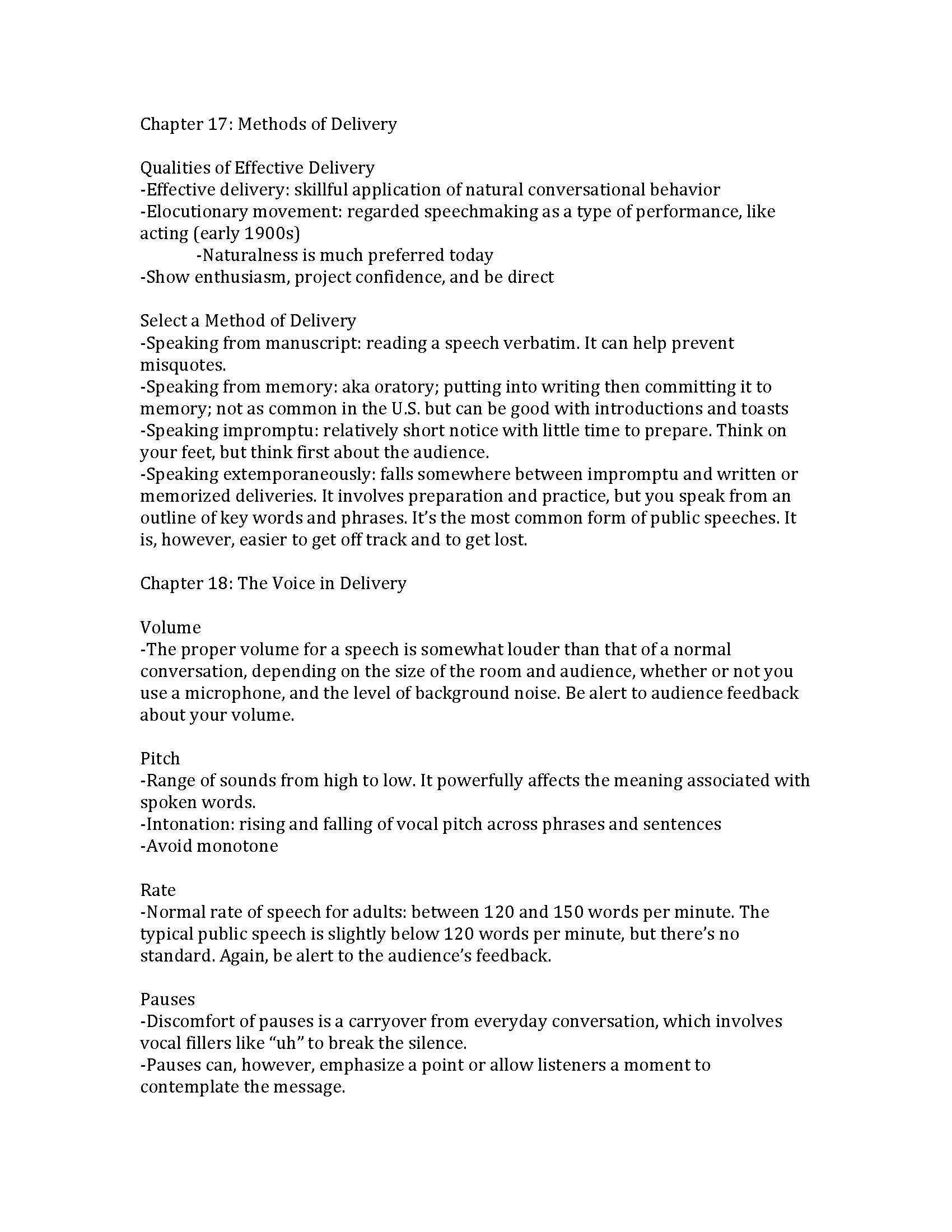 Public Speaking (HONORS)