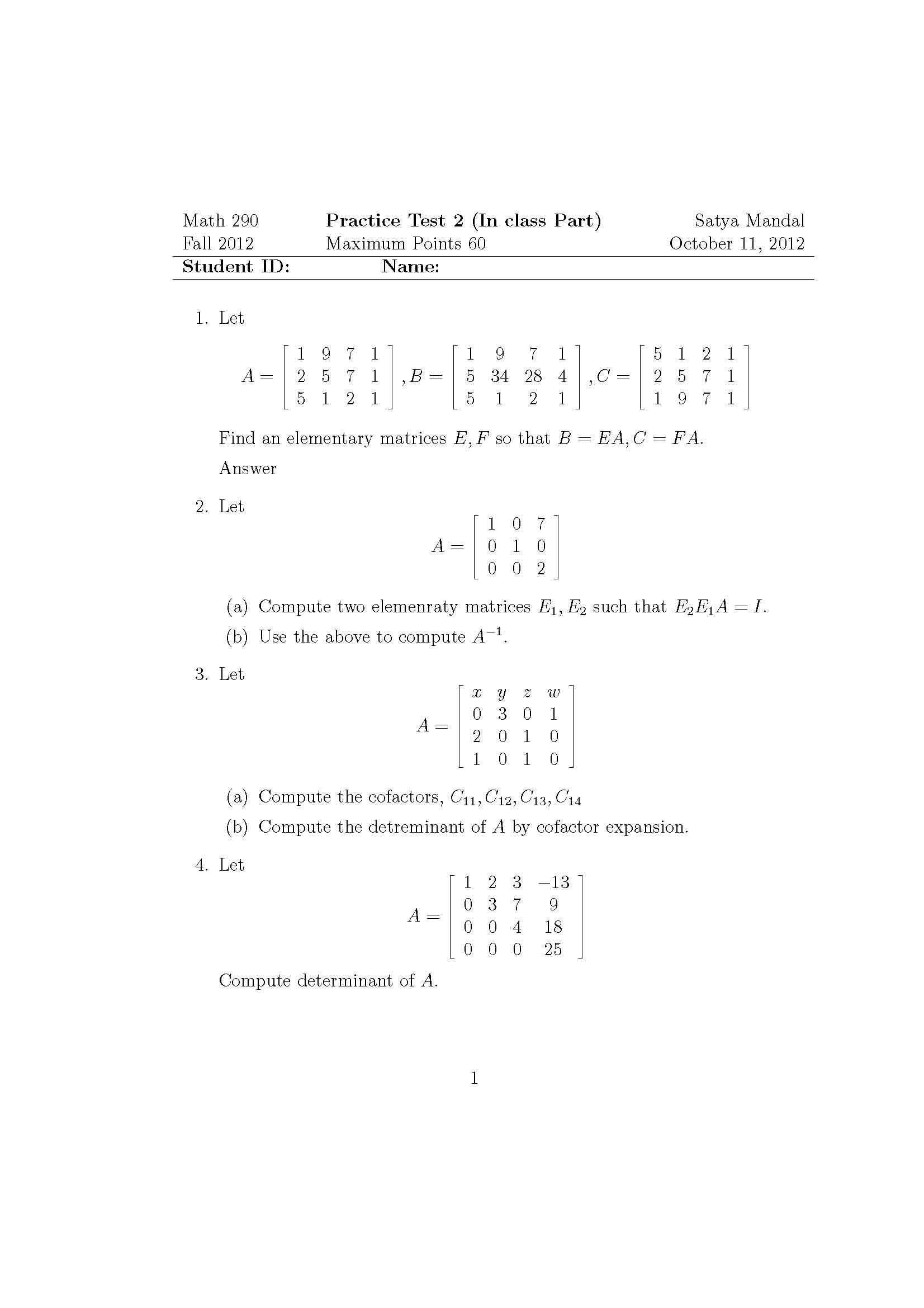 Elementary Linear Algebra