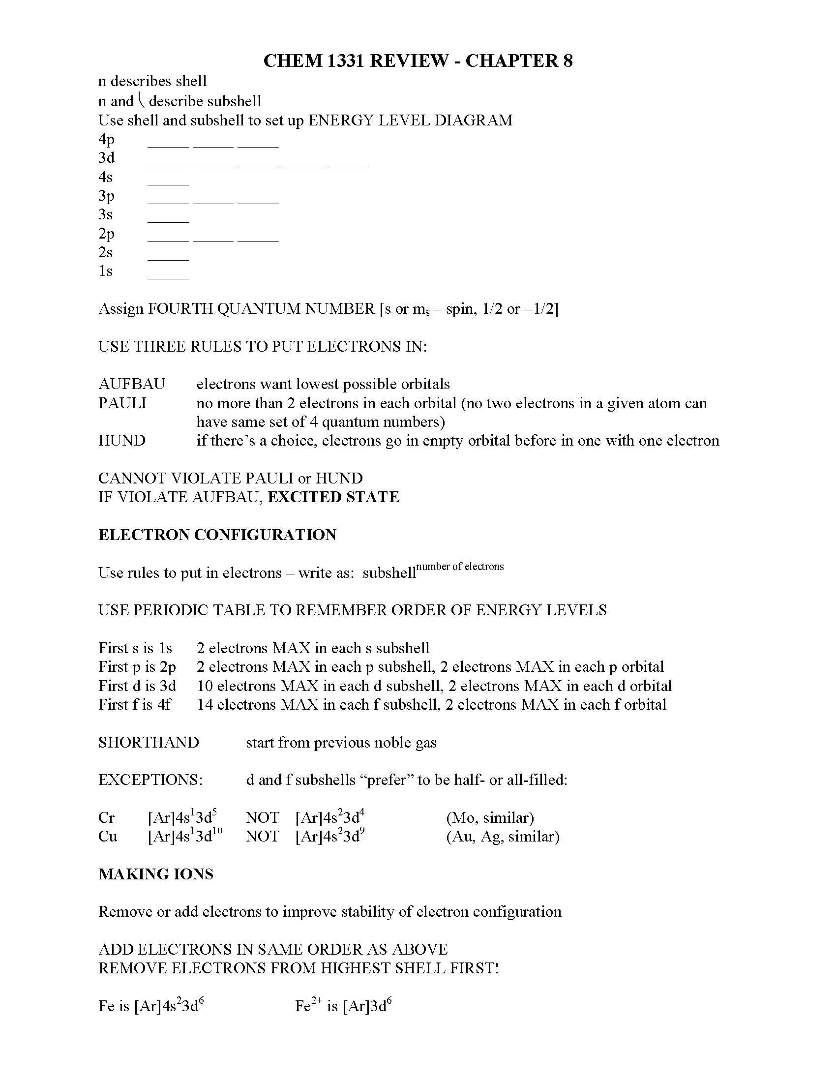 Fundamentals of Chemistry