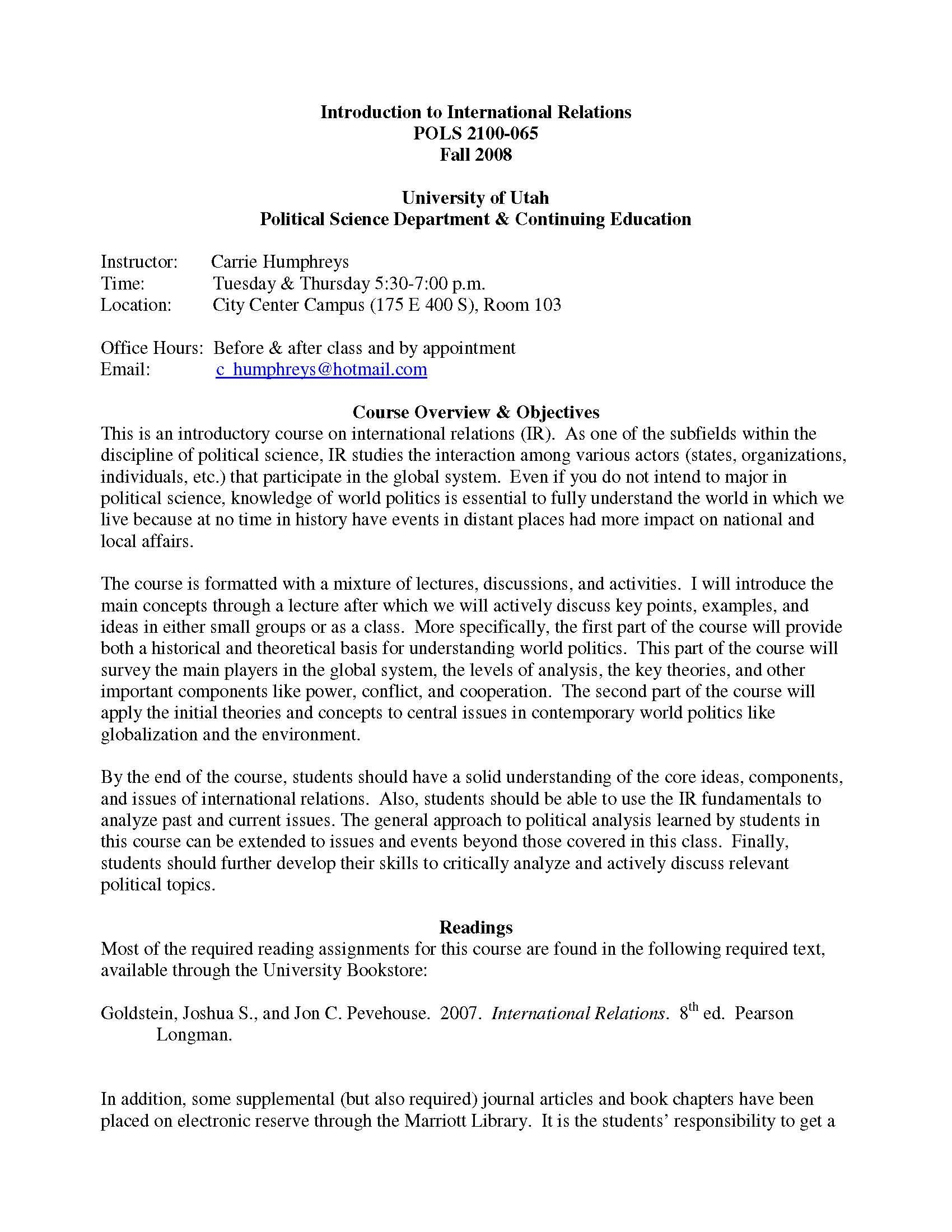 Intro Intntl Relation