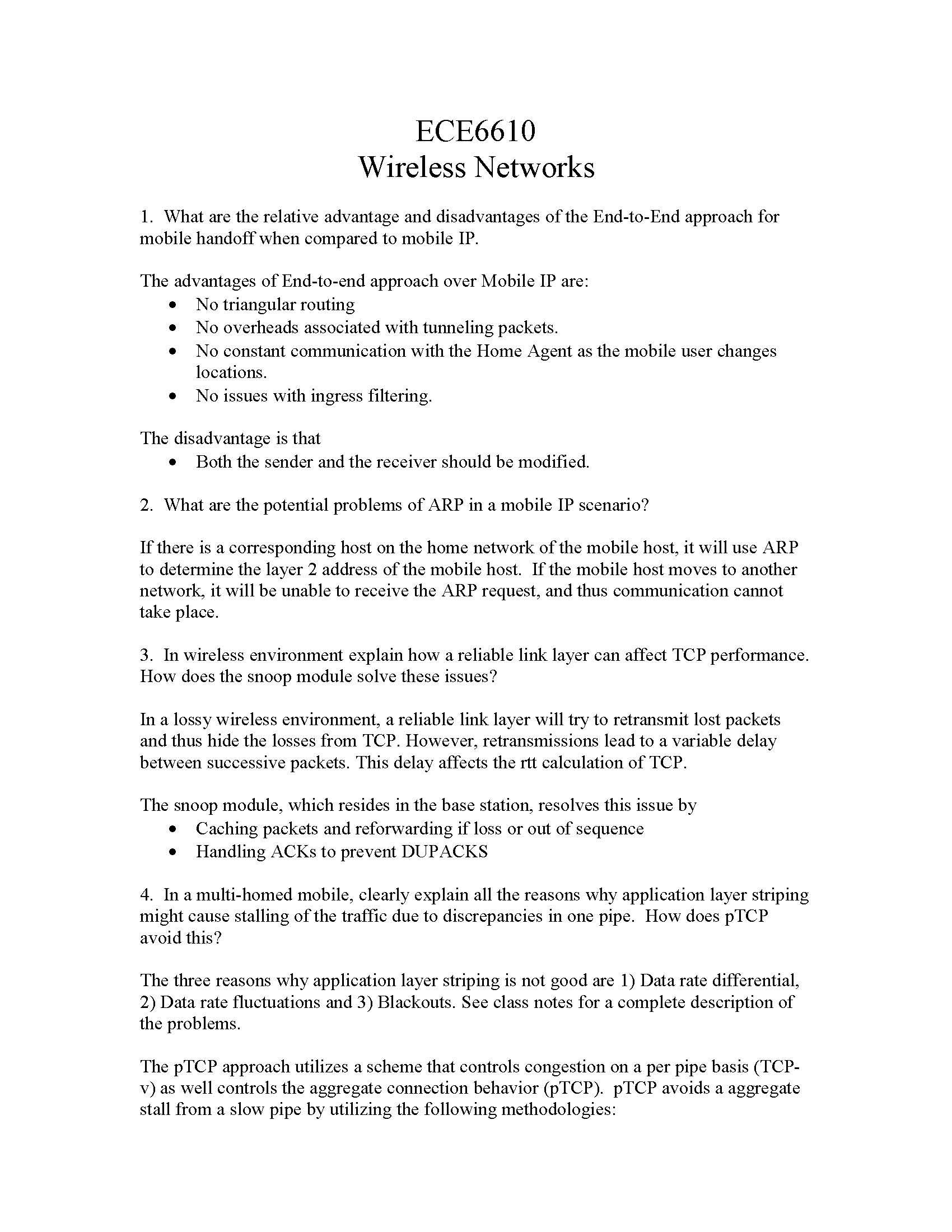 Wireless Networks