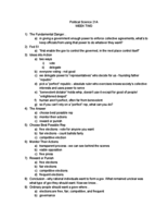 Political Science 21A Week Two Lecture Notes