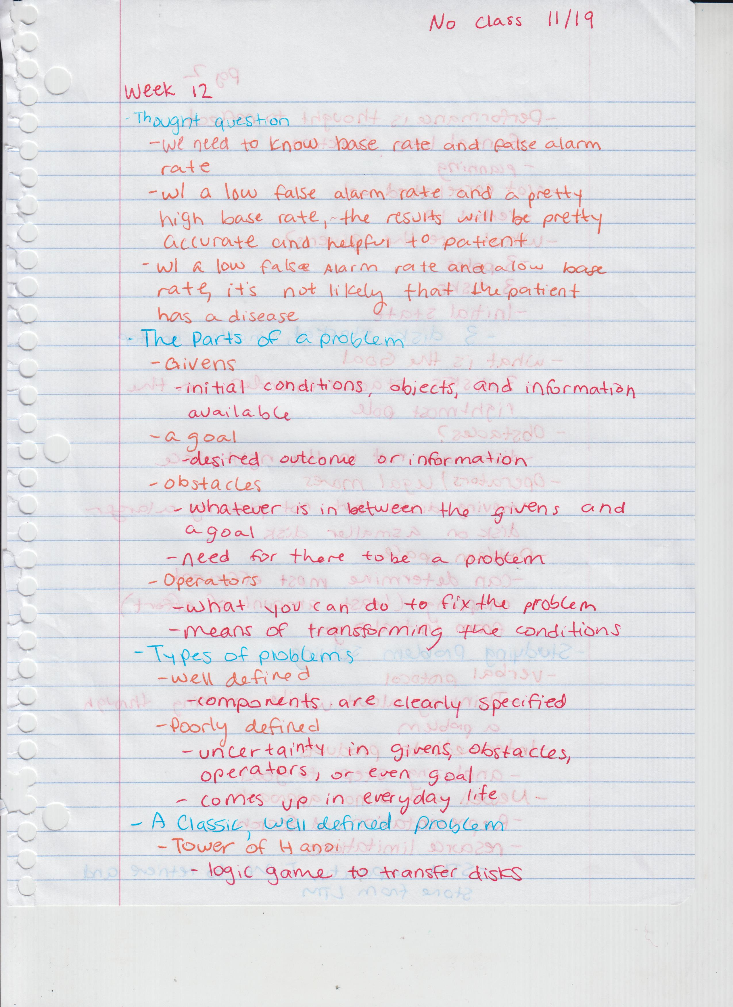 Week 12 problem solving