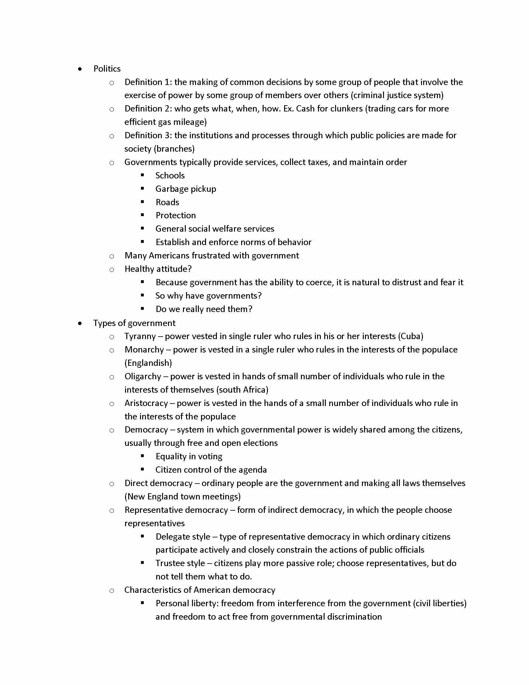 American Government Laws and Institutions