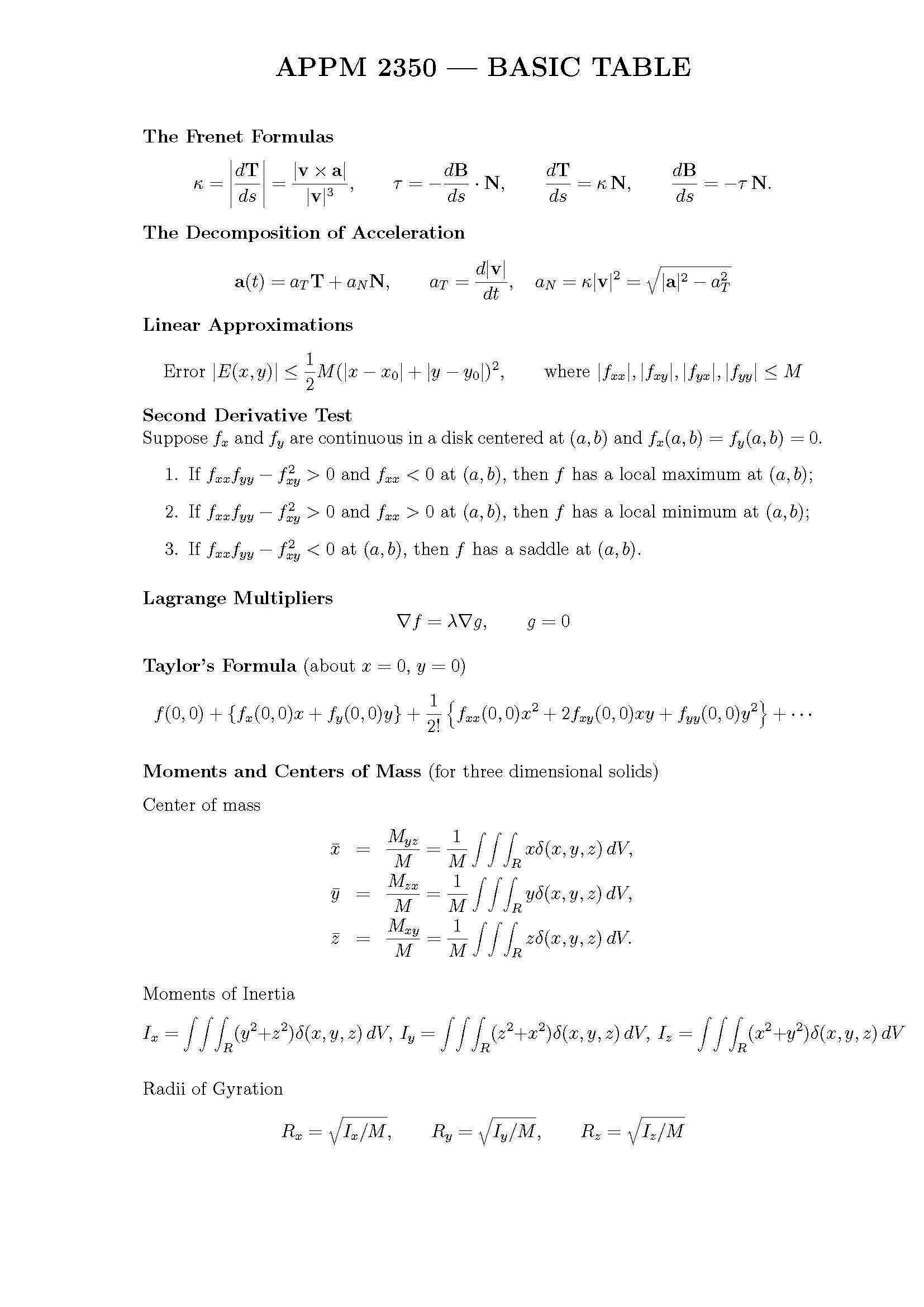 CALCULUS 3 FOR ENGINEERS