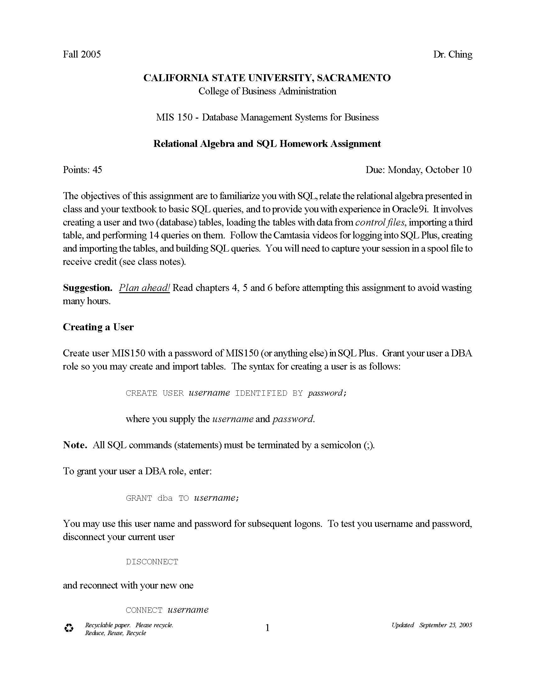 Database Systems Business