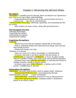 Perceiving the Self and Others