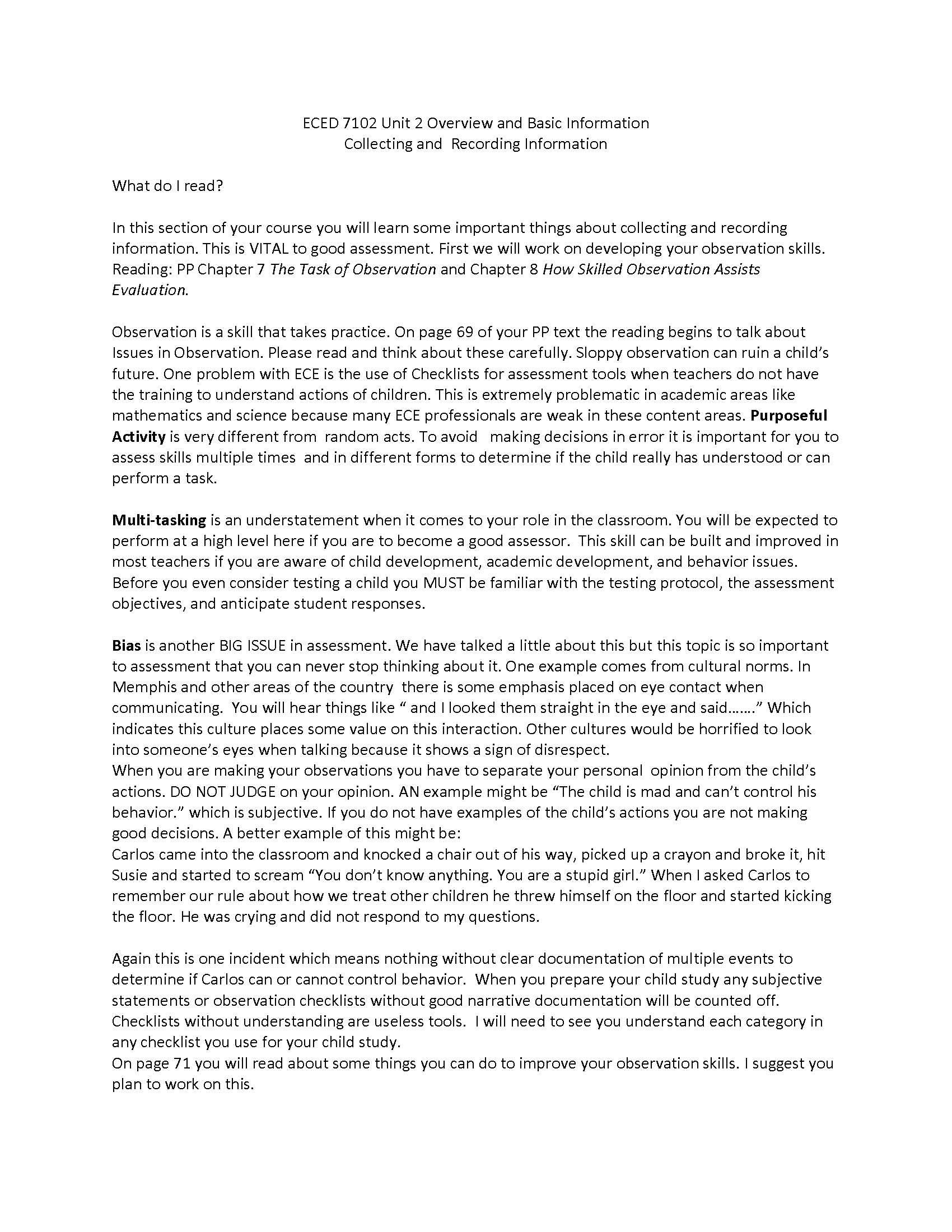 ObsAsmt Intsv Chld Stg