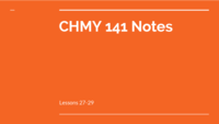Notes on Lessons 27-29