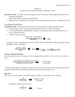 Notes, Weeks 5 and 6