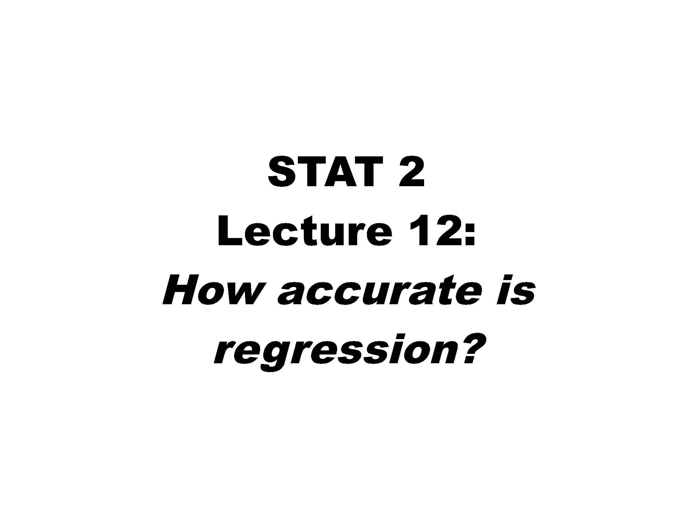 Introduction to Statistics