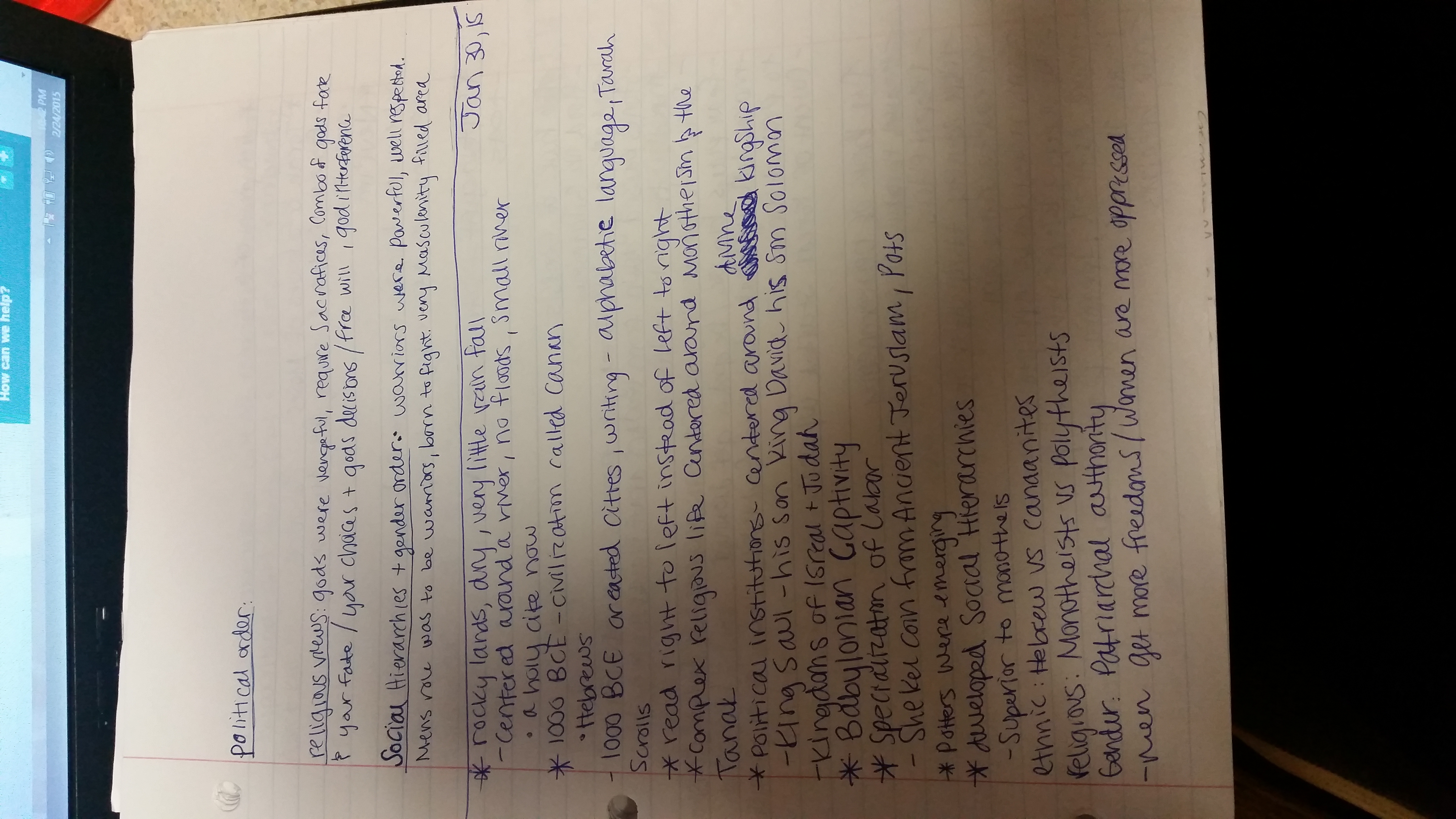 Weekly notes on the portfolio entries