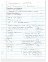 Properties of Pure Substances/ Ideal Gas Equations / Energy Analysis