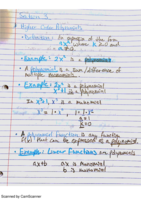 Higher Order Polynomials