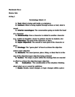 Acting 1 Terminology for Weeks 1-5