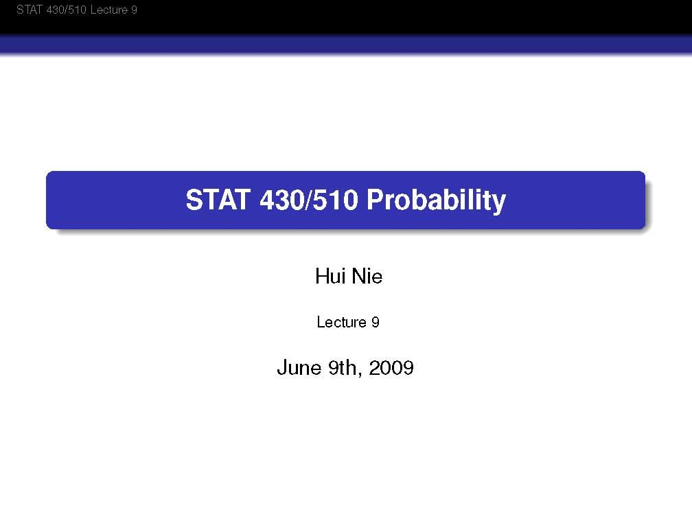 PROBABILITY