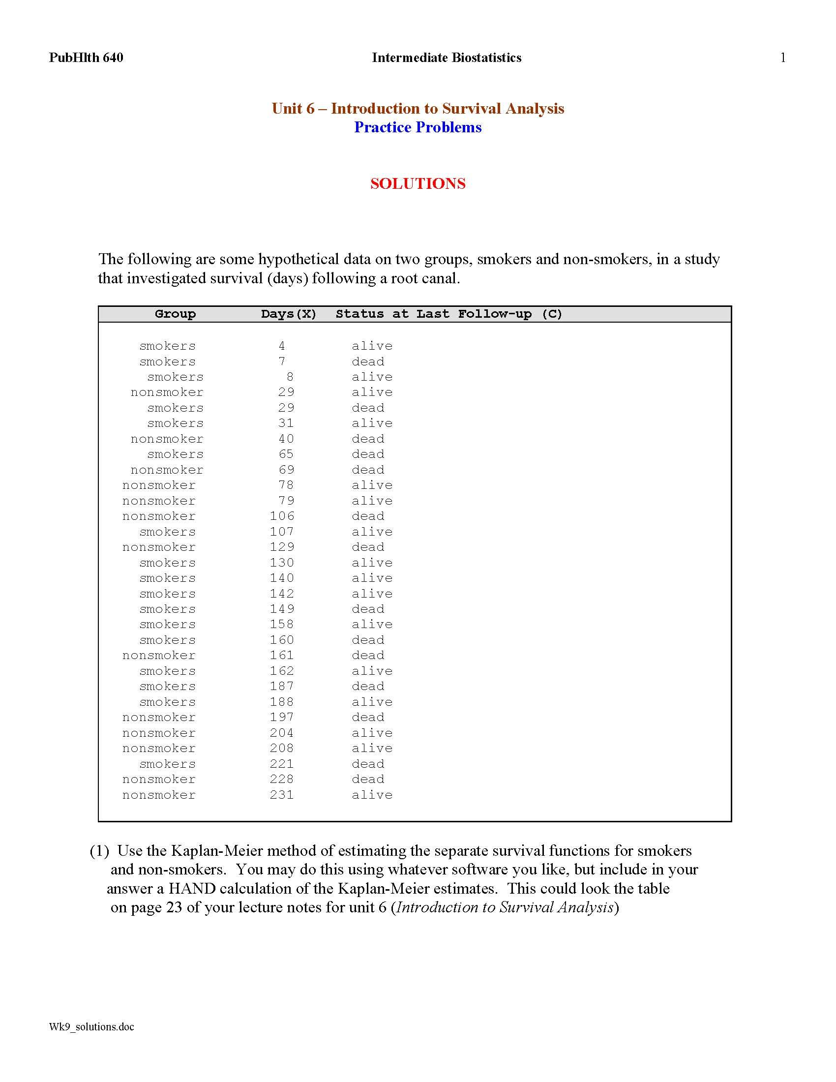 Intrmd Biostatistics