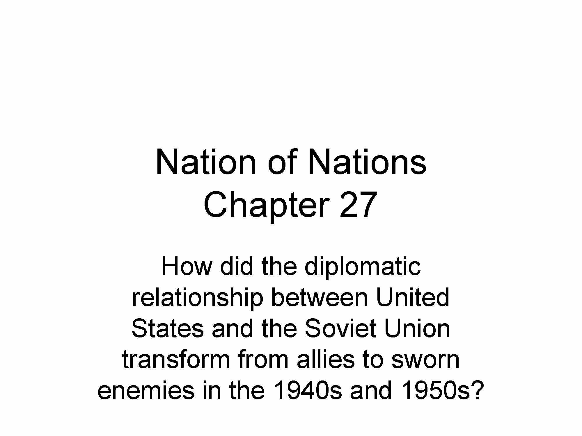 Survey of United States History II