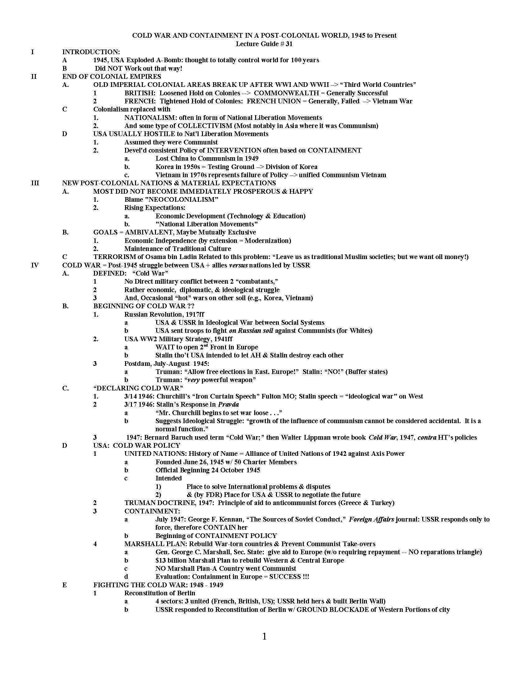 Western Civ Since 1500