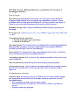 Lecture 13: Treatment of Disorders