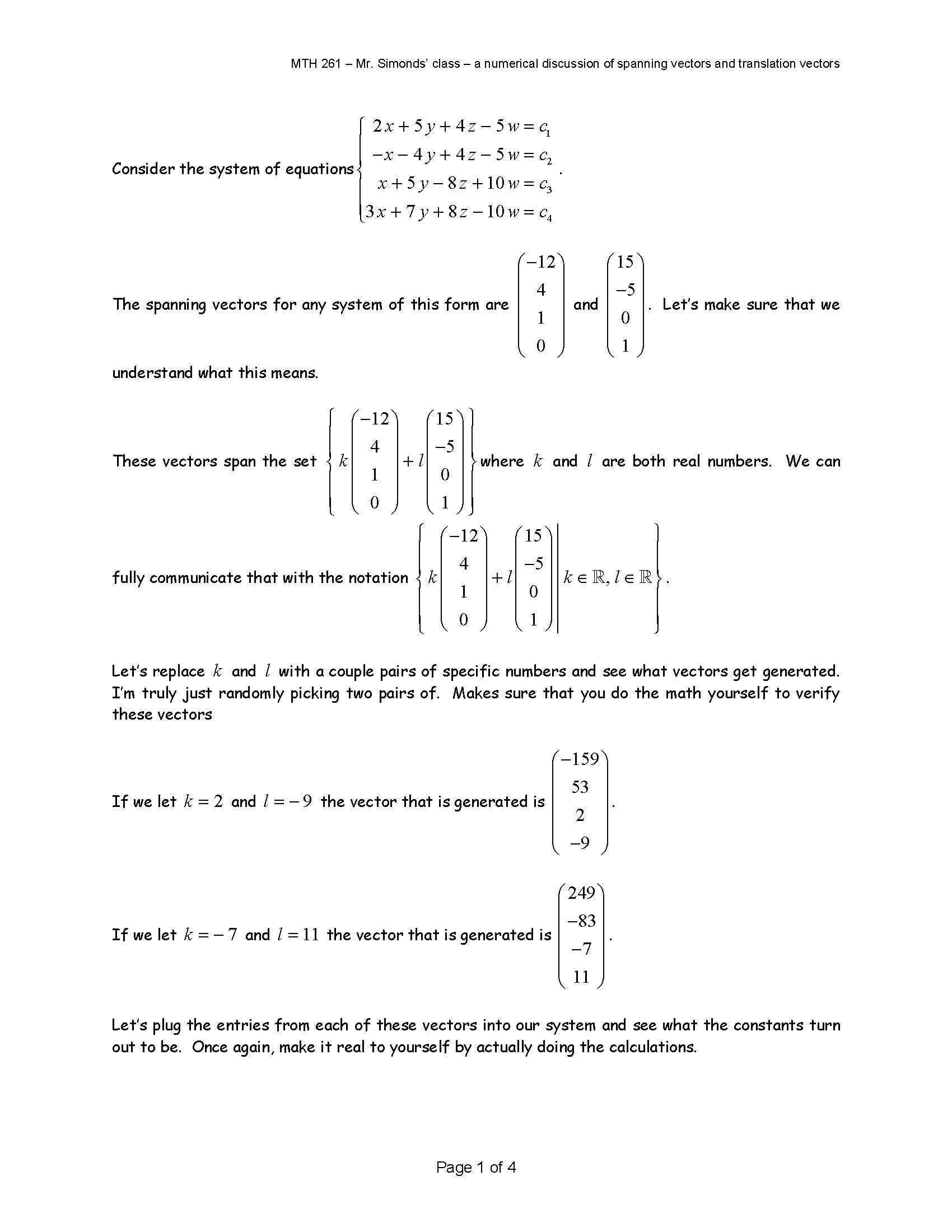 Applied Linear Algebra I