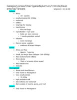 Notes on prosimians, monkeys and apes 