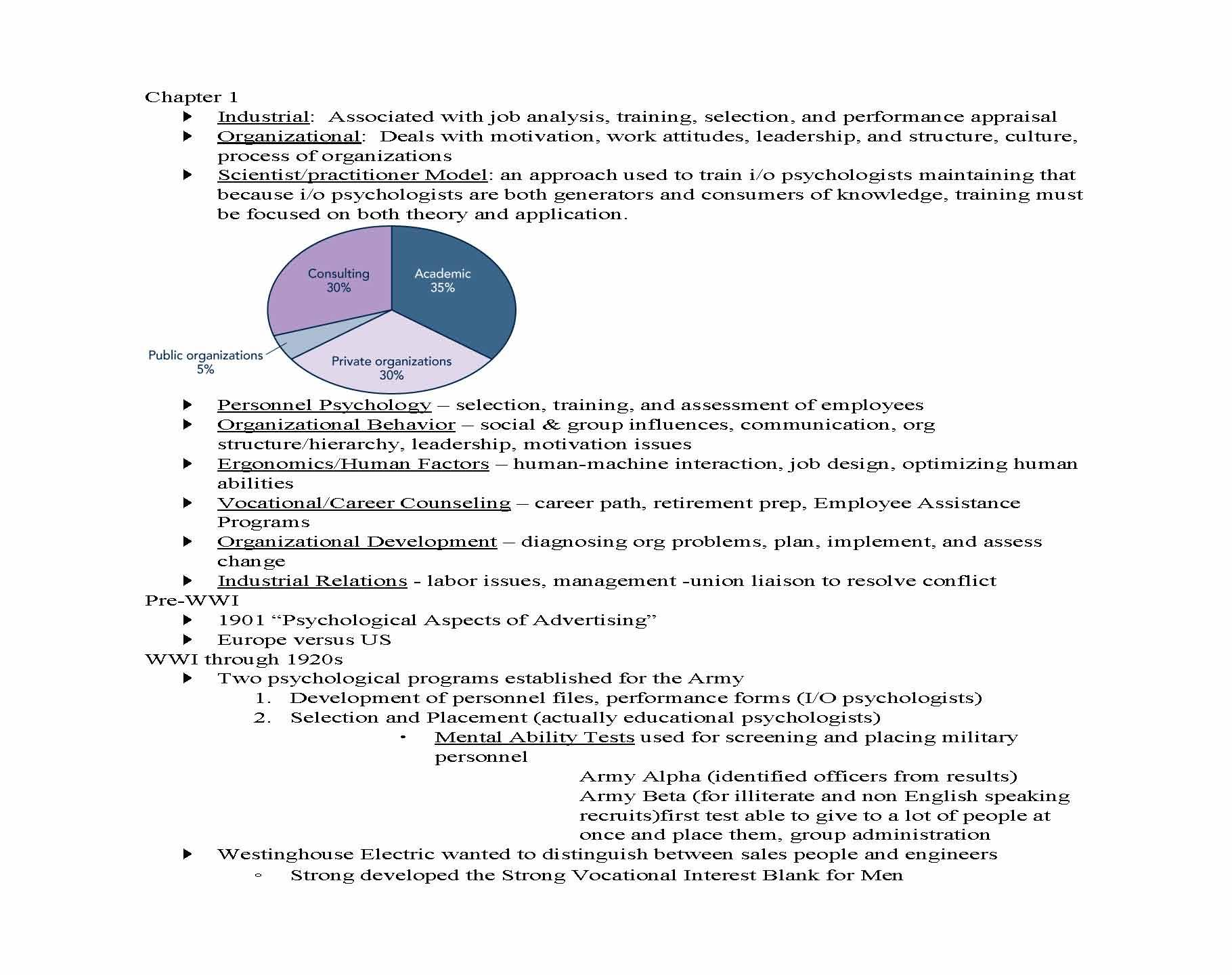 PSYCH OF WORKPLACE
