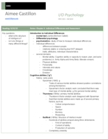 Chapter 3- Individual Differences and Assessments