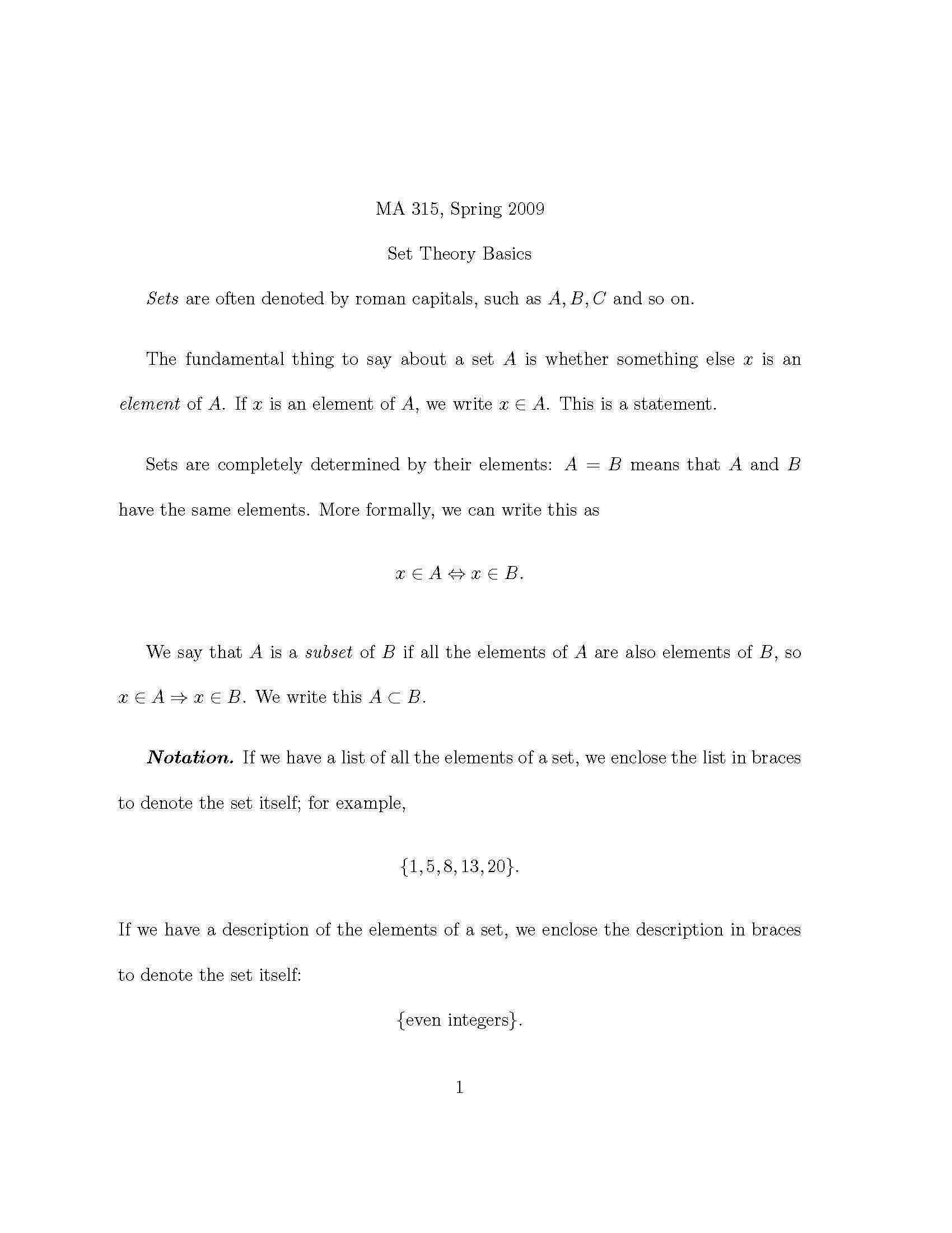 Intro To Abstract Math