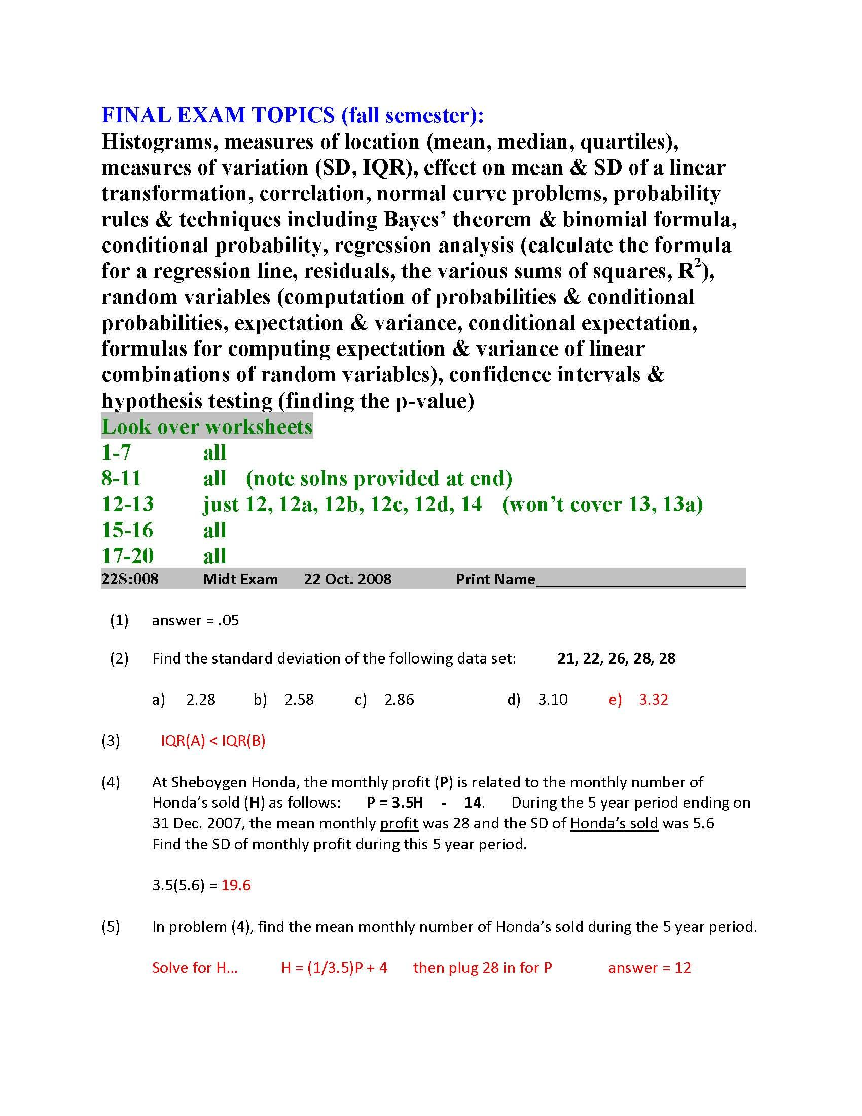 Statistics for Business