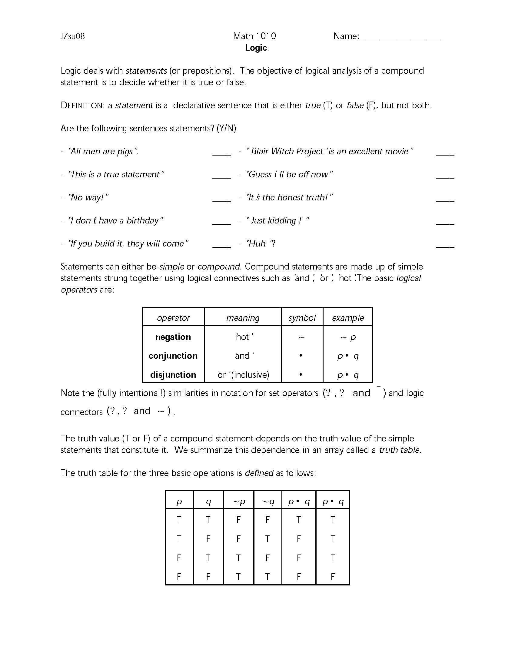 Mathematics for General Studies