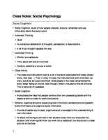Social Cognition Notes, 2/2-2/6