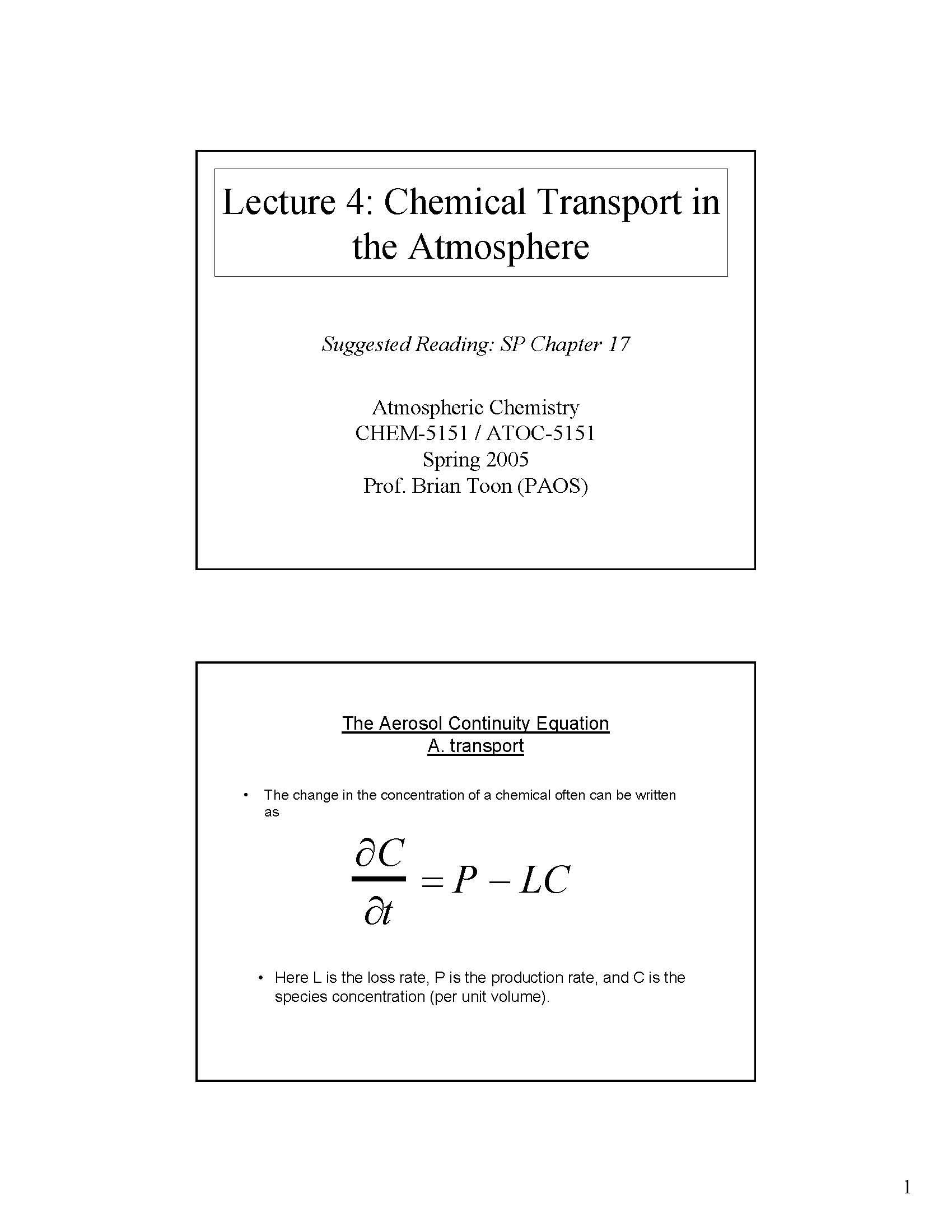 ATMOSPHERIC CHEMISTRY