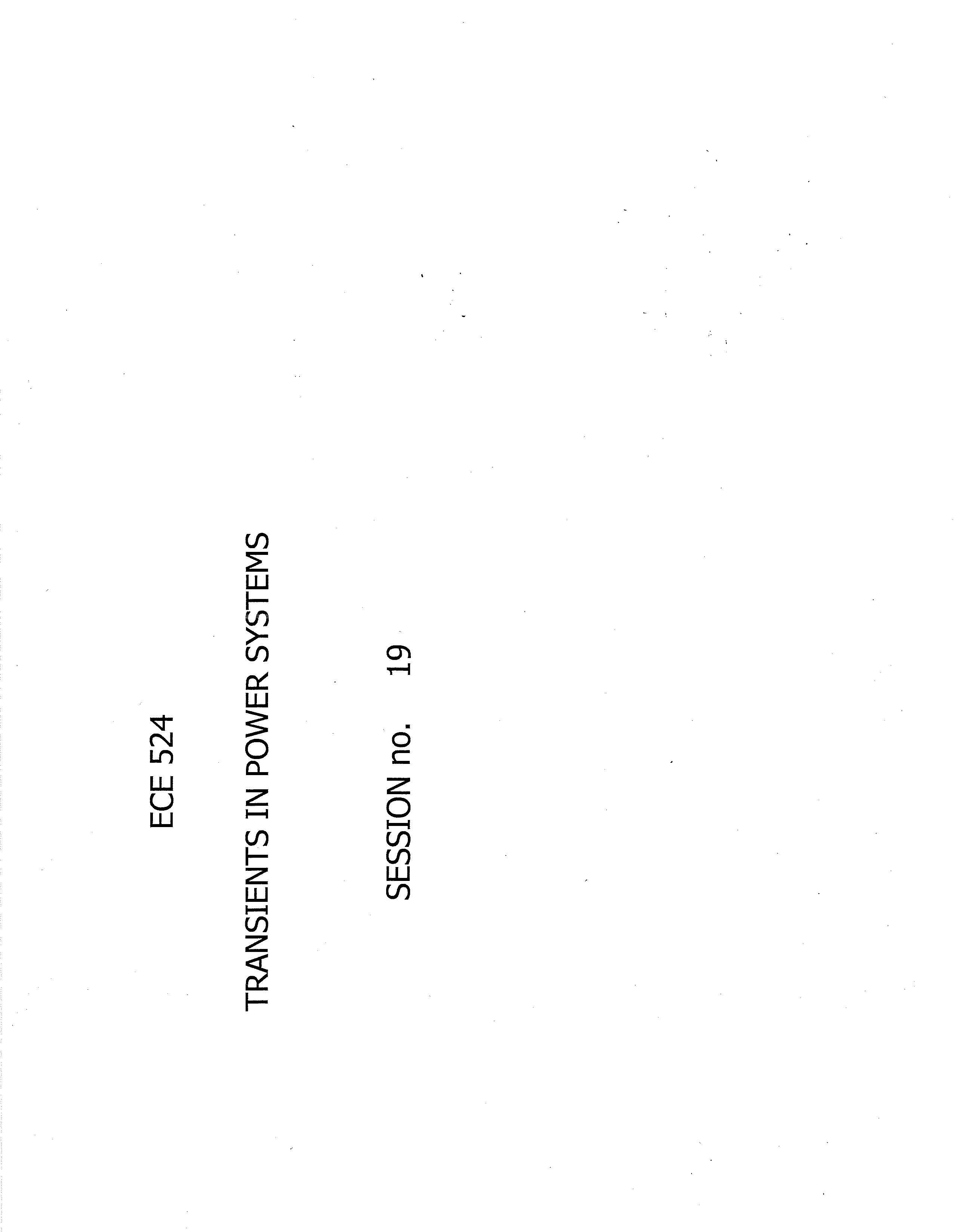 Transients in Power Systems